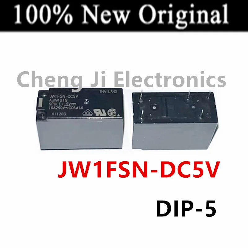 5-10PCS/Lot JW1FSN-DC24V 、 JW1FSN-DC12V 、 JW1FSN-DC5V DIP-5 New Original Power Relay 10A JW1FSN-24VDC JW1FSN-12VDC