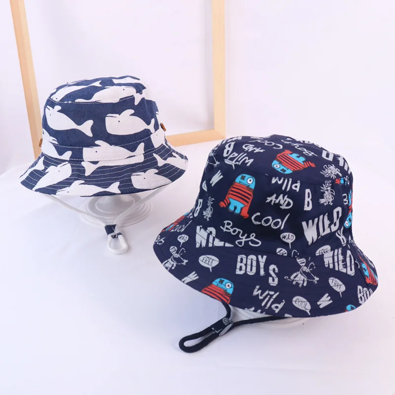 Cappelli a secchiello per bambini Panama Estate Neonate Cappello Ragazzi Berretto da pescatore Zoo Beach Swim Safari Secchio Bambino Baby Beach Sun Cap