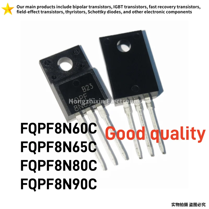10PCS NEW FQPF8N60C 8N60C FQPF8N65C 8N65C FQPF8N80C 8N80C FQPF8N90C 8N90C TO-220F MOSFET
