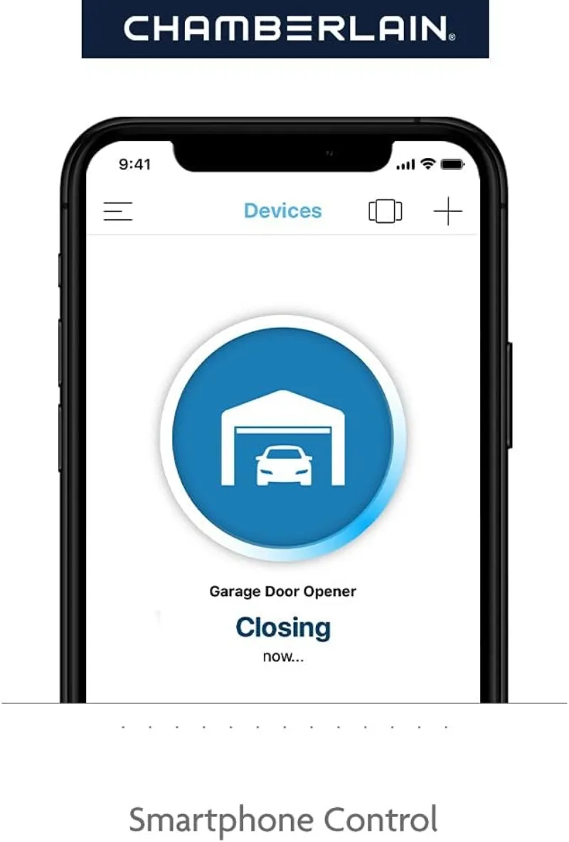 C2212T เครื่องเปิดประตูโรงรถอัจฉริยะ Wi-Fi, มอเตอร์ขับเคลื่อนโซ่ 1/2-HP - จำนวน 1