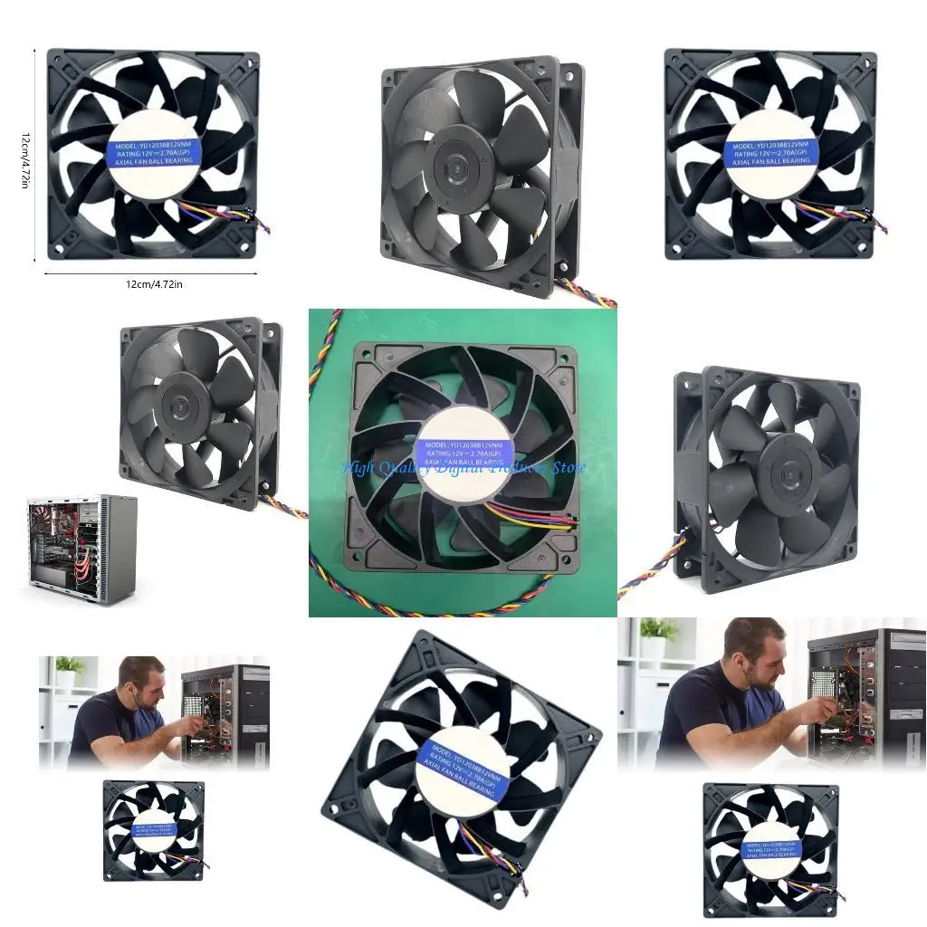 

U2JE 120 мм 6000 об / мин тепло вентилятор для сетевого оборудования