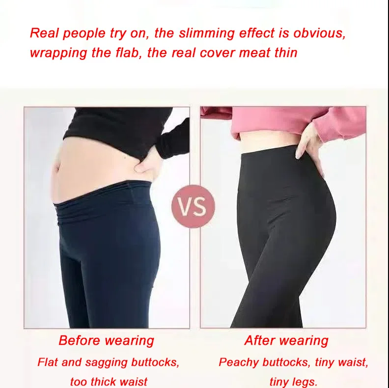 M-XL Shark pants women wear spring  autumn winter thin high-waisted belly lift hip yoga tights small feet black leggings