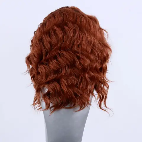AIMEYA-pelucas cortas de color rojo cobrizo para mujeres y niñas, peluca Bob con encaje frontal de 13x4, aspecto Natural, uso diario, pelo sintético, uso para fiestas y Cosplay
