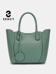 Zency Women's Designer Luxury Bag 100% Genuine Leather Shoulder Bag Classic Top Handle Bolsos De Mujer Fashion Work Bag 2024 Sac