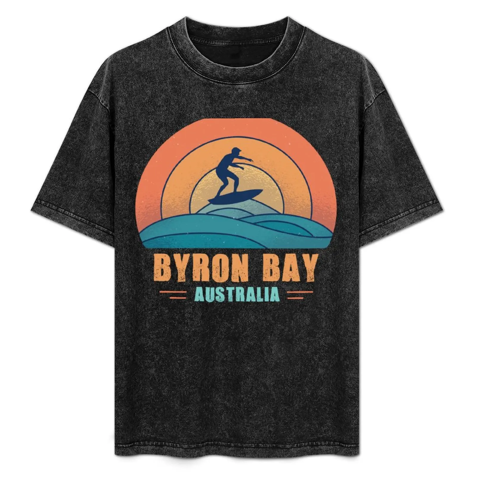 Byron Bay Australia Vintage Art T-Shirt quick-drying tops Short sleeve tee men workout shirt