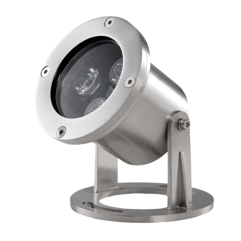 Luces subacuáticas de acero inoxidable RGB, 2 metros, 3W, IP68, 3W, iluminación LED impermeable para piscina, luz sumergible decorativa