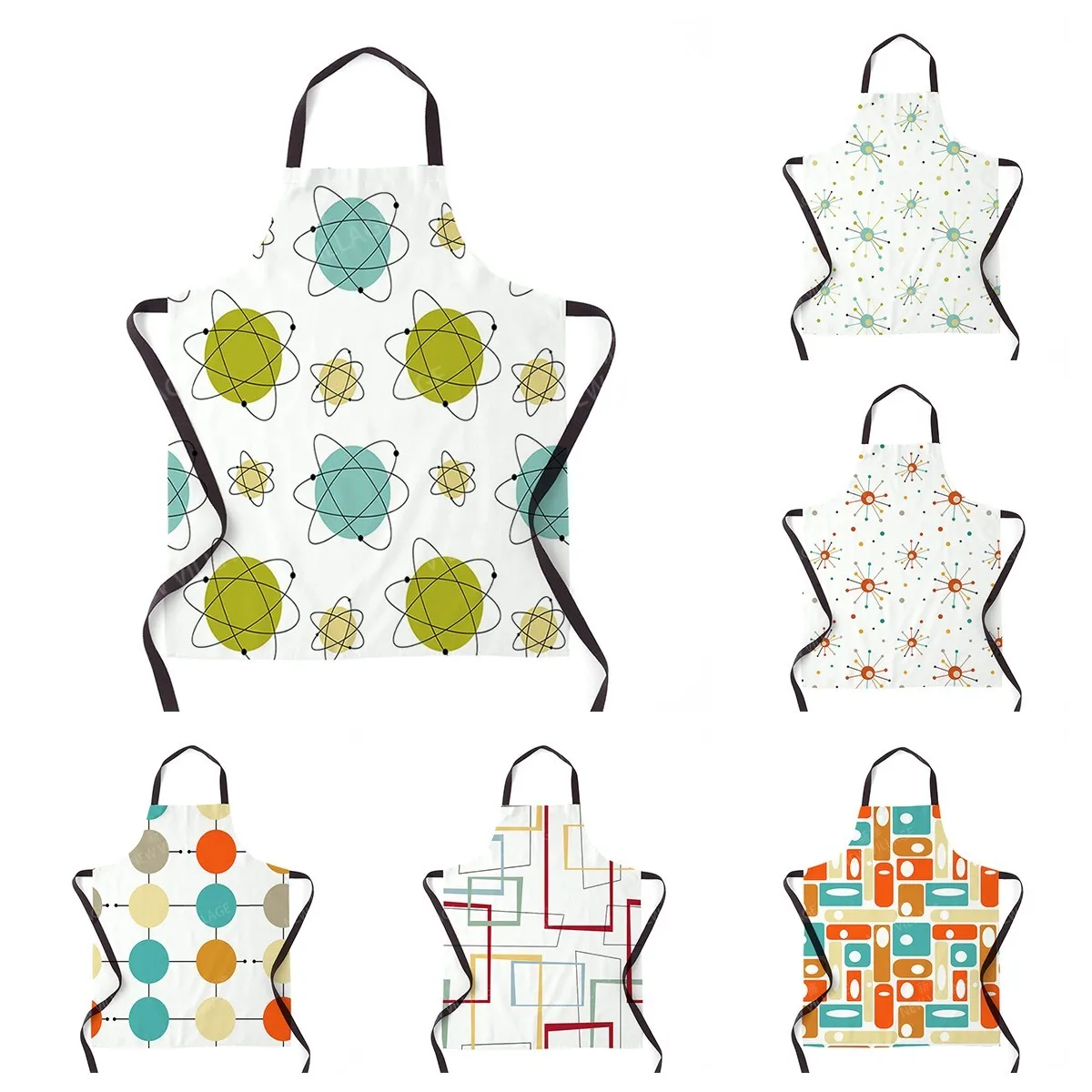 Aesthetic Women kitchen apron kids original Children Waterproof girl  princess waiter work apron oil proof nordic boho plant