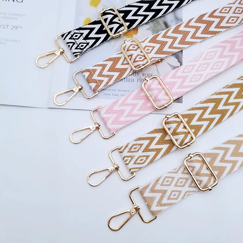 1Pcs Crossbody Bag Shoulder Strap Ethnic Style Adjustable Shoulder Strap Bohemian Bag Replacement Belt Removable Bag Strap