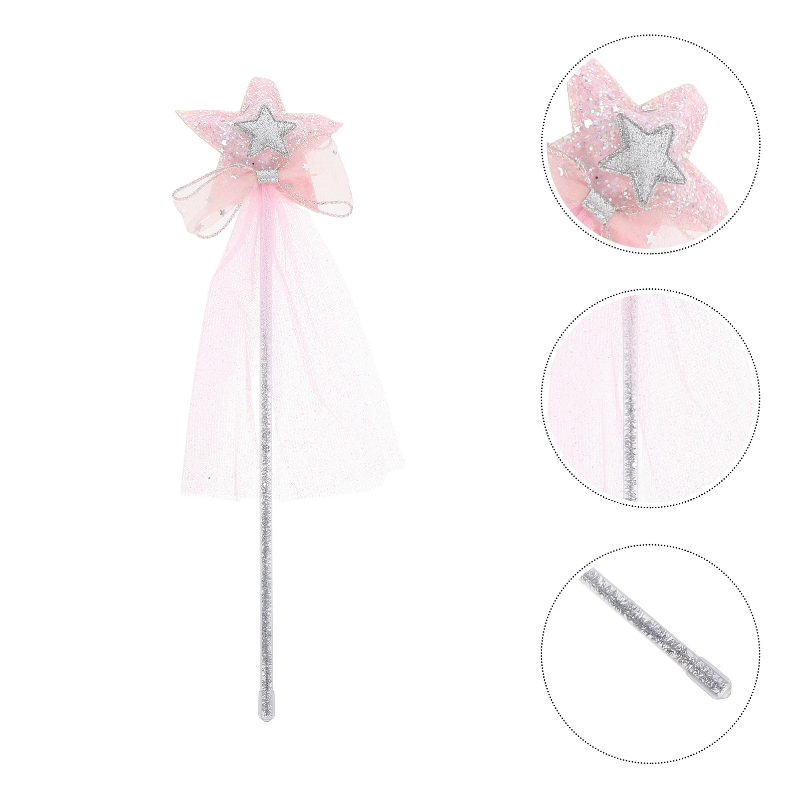 

1Pcs Fairy Stick Star Tassel Pink Designed Wand Party Prop Halloween Festival Performance Fairy Stick