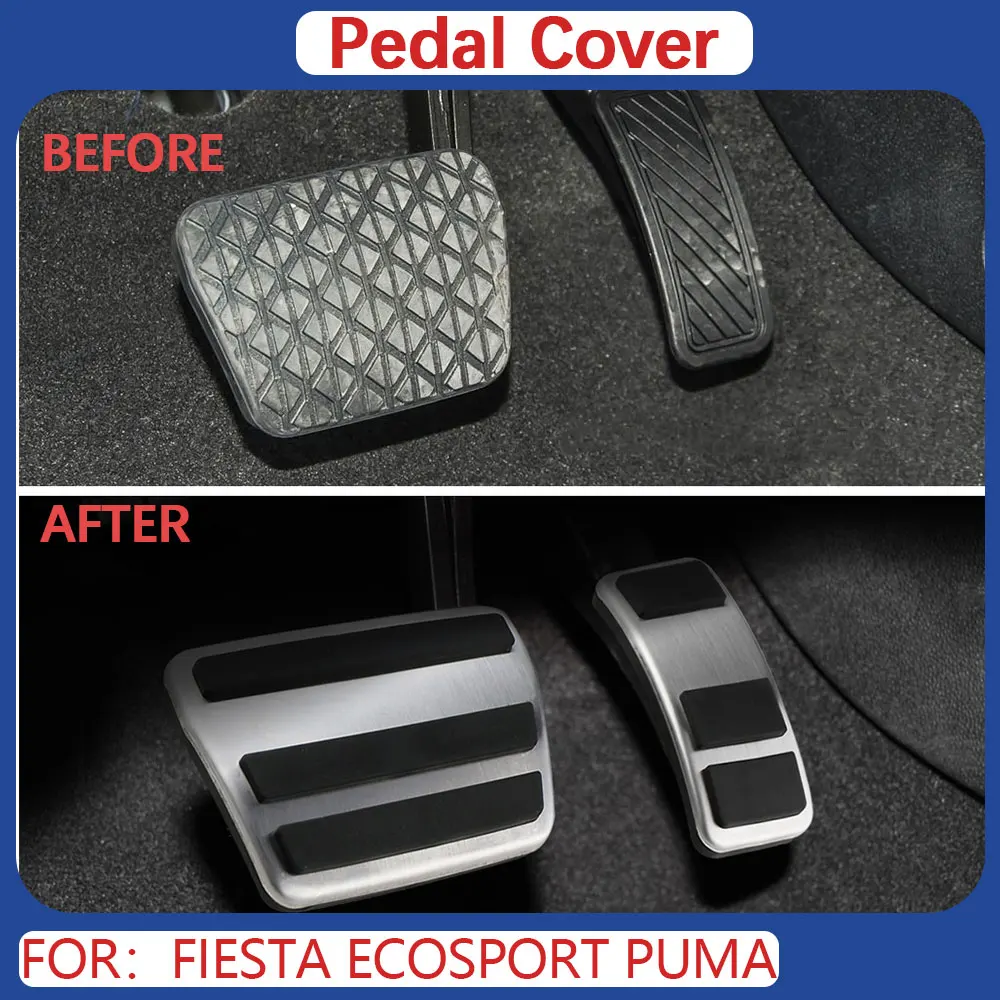 Car Pedals Gas Brake Pedal Cover Pad for Ford Fiesta MK8 2013-2023 Ecosport 2012 - 2023  Puma 2019 - 2023 AT MT Accessories