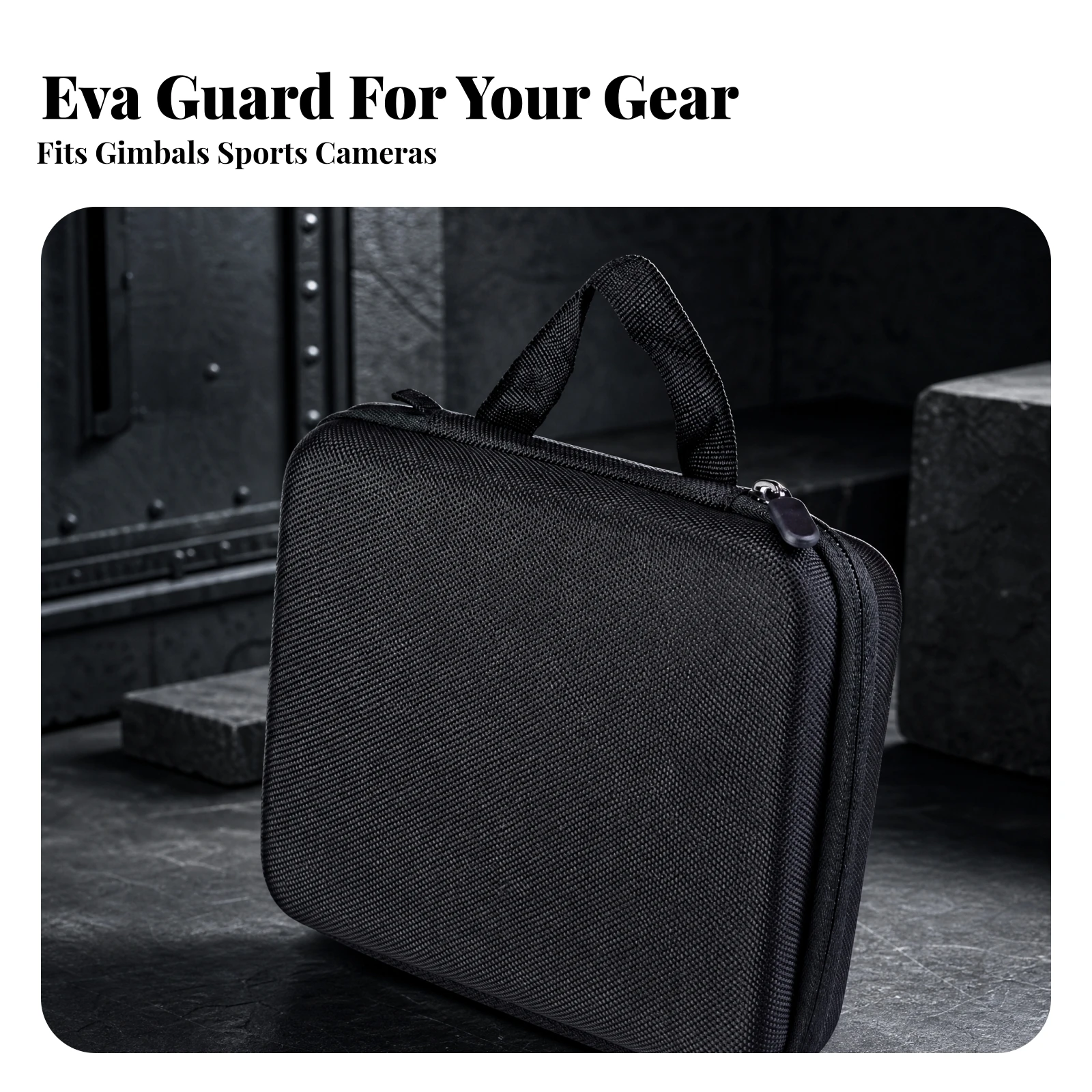 Action Camera Storage Case Zippered Camera Case with Customizable Foam Interior Long-Lasting Sturdy for Photographers, Travel