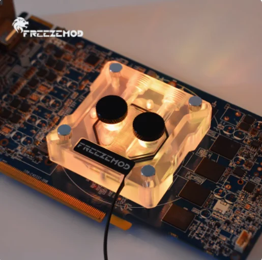 FREEZEMOD RGB obsługa karty graficznej rozstaw otworów 53mm-62mm miedziany blok chłodzenia wodnego VGA blok chłodzenia cieczą.VGA-THC