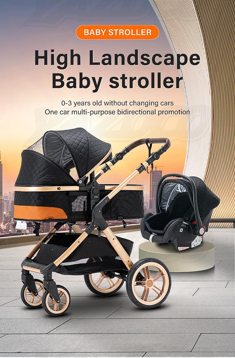 Adjustable baby stroller seat