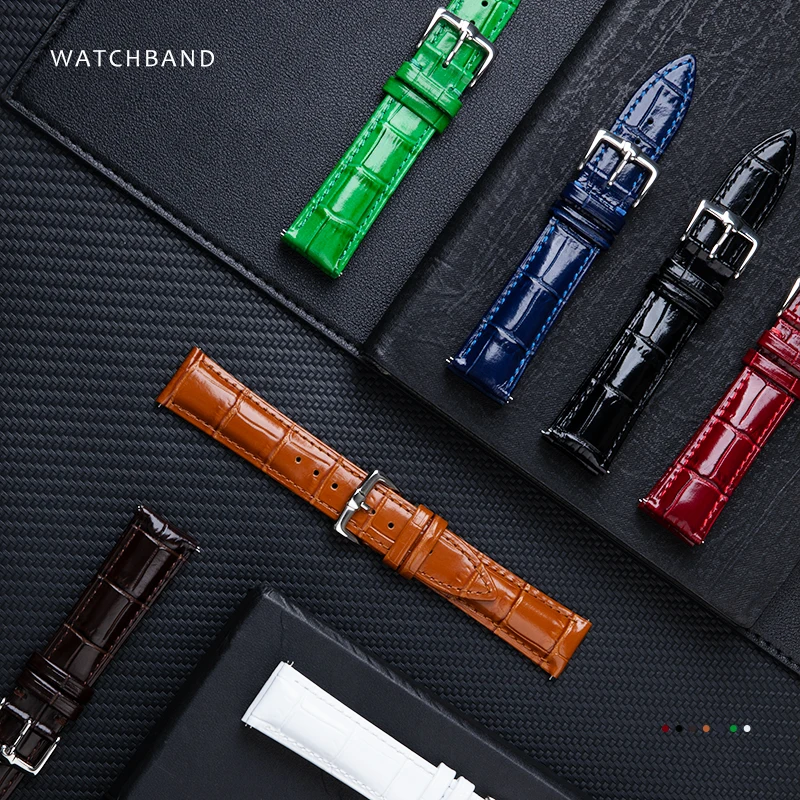 Double sided calf leather strap suitable for Omega/Patek Philippe/Universal/Longines/Tissot watchband suitable for men and women