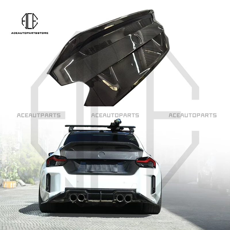 

Задняя крышка багажника из сухого углеродного волокна G87 M2 для BMW M2 G87 Задняя крышка багажника в стиле V для BMW M2 G87 2023+ Комплект кузова