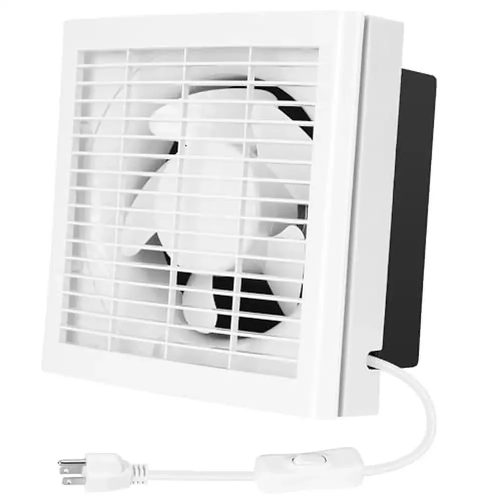 

6-дюймовый высокоэффективный вытяжной вентилятор с затвором 258 куб. футов в минуту, настенное крепление на окно, тихая работа, домашняя ванная комната, кухня, гараж, сарай, мастерская