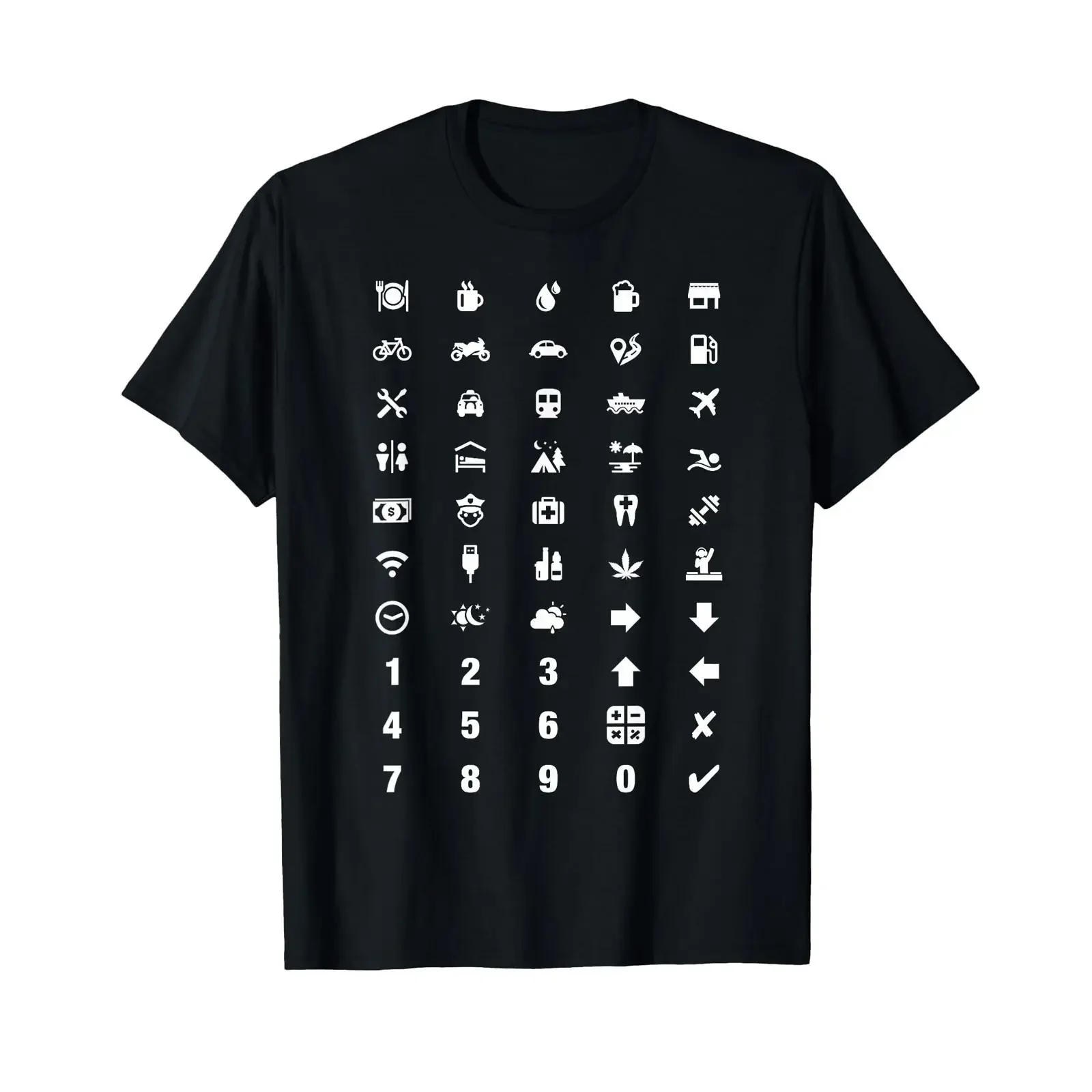 Holiday Travel Tourist Translator Language Icons T Shirt vintage Washed homme Soft Casual designer clothes streetwear Versatile