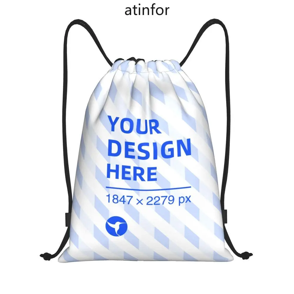 atinfor Customized 36cmx43cm/42x50cm Lightweight Drawstring Backpack Bags