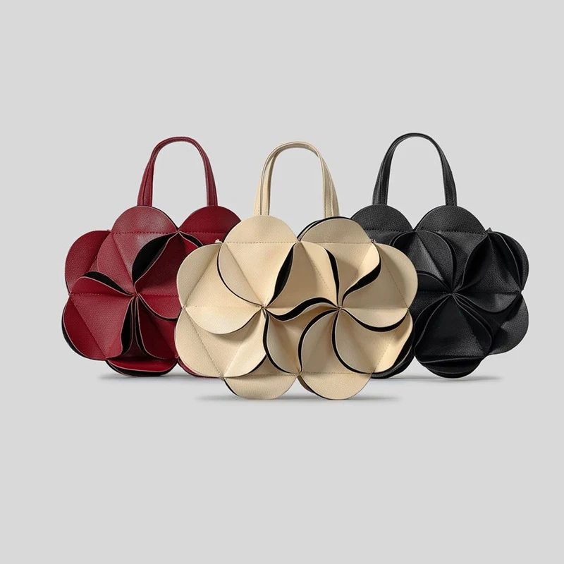 Mode Blumen Design Frauen Handtaschen elegante Blütenblatt Umhängetasche Luxus Pu Letaher Umhängetaschen