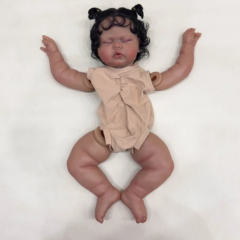 

24inch 60cm Pickle in Dark Skin Already Painted Doll Kit Unfinished Doll Parts with Hand Rooted Hair