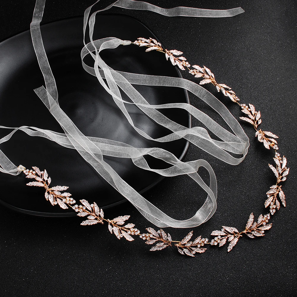 

Metal Leaf Decor Dress Belt Silver Bride Wedding Bridal Wedding Bridal Waistband Waistband Bridesmaid Belt Party Occasion