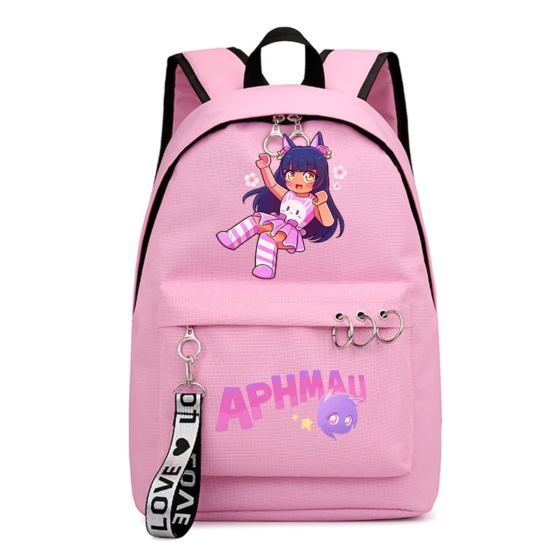 Aphmau ransel Cetakan mode wanita ransel sekolah pelajar tas Laptop wanita tas buku perjalanan gadis lucu