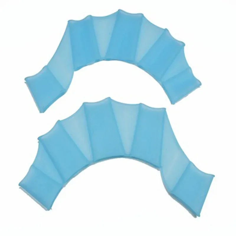 1 زوج اليد Webbed قفازات وسادة الزعانف السباحة التدريب Hot البيع الرجال النساء الاطفال الضفدع نوع سيليكون السباحة الزعانف قابل للتعديل #5