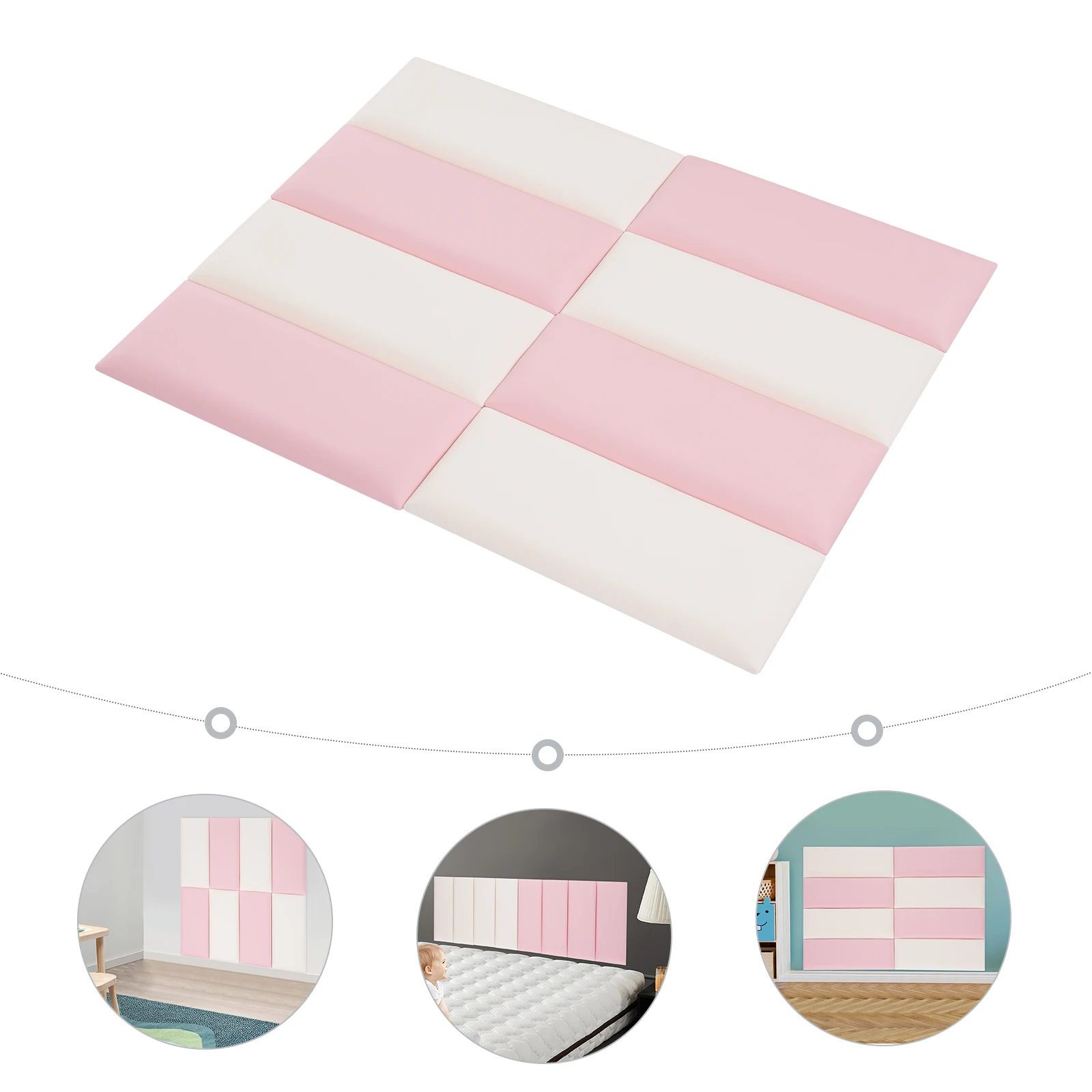 

8 шт. противоударная накладка на стену для детей, мягкие настенные панели изголовья, мягкие настенные панели