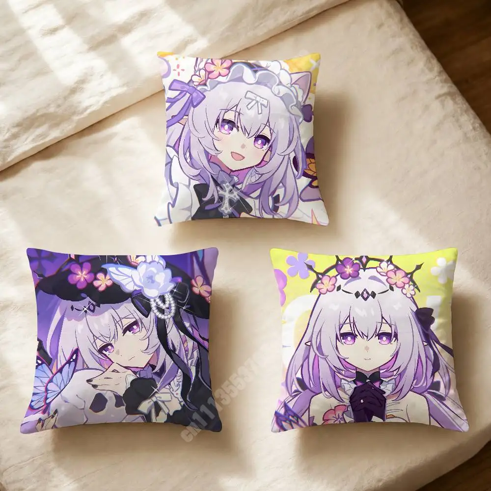 Castorice Honkai Star Rail Printed Pillow Cover Sofa Couch Cozy Holiday Party Furnishing Household Gift