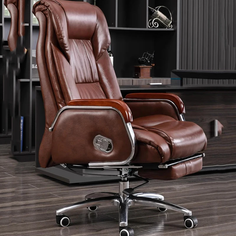 Faul Leder Büro Stuhl Thron Playseat Ergonomische Executive Büro Stuhl Nordic Entspannende Sillas De Oficina Home Möbel