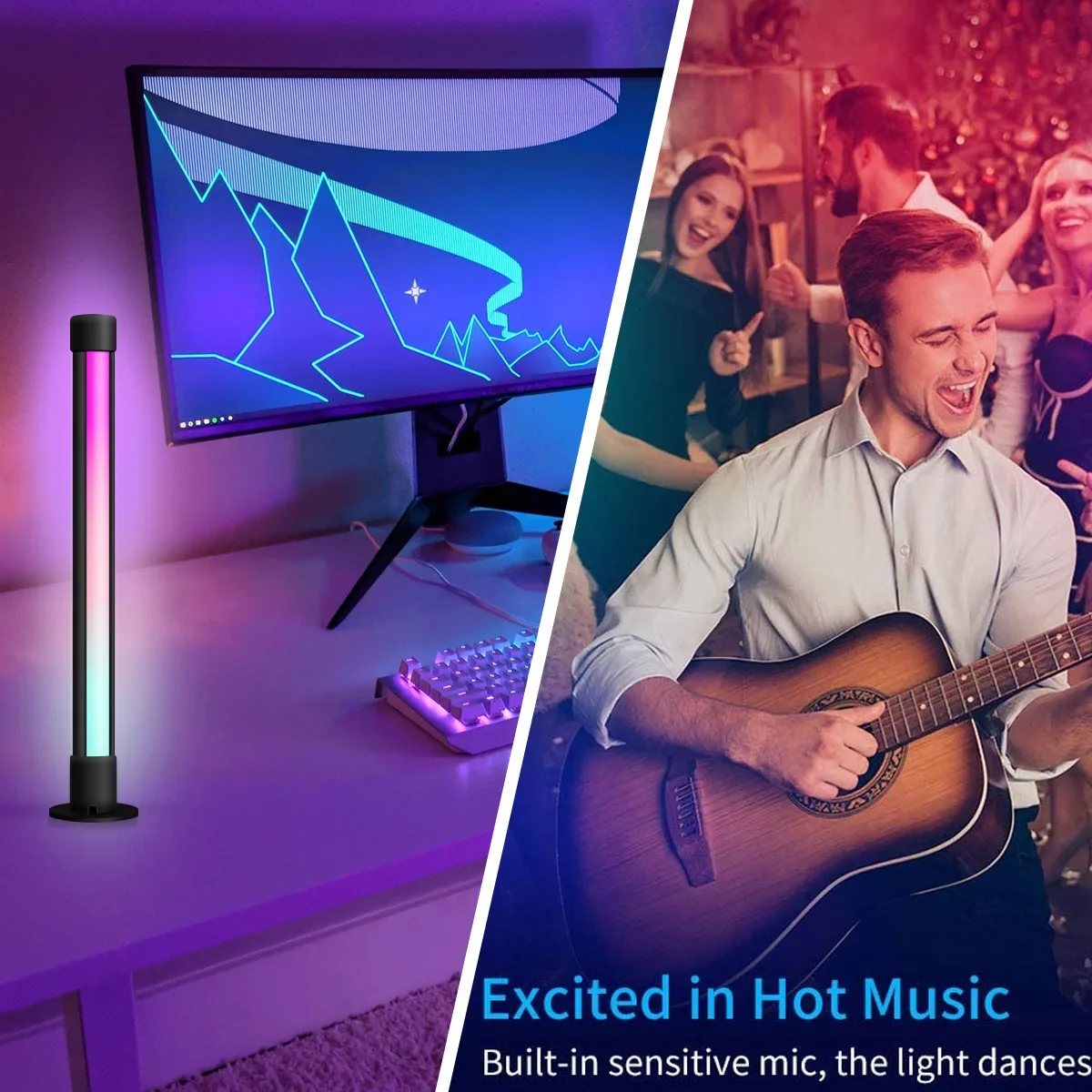 

Creative LED Bluetooth Ambient Light Desktop Decoration Ambient Light Music Pickup Graffiti WIFI Colorful Floor Light