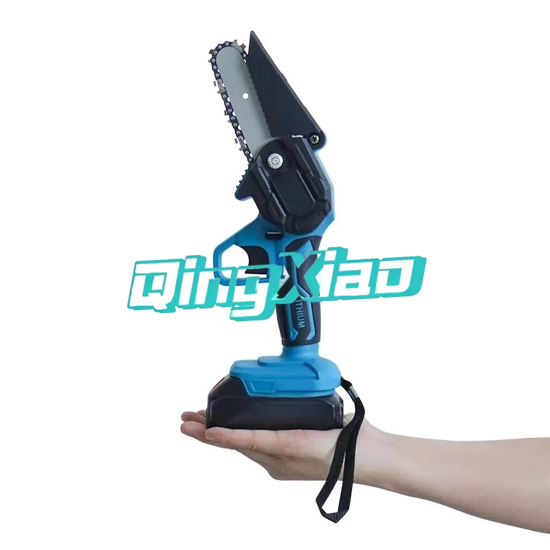 4 Inch Mini Rechargeable Cordless Chainsaw Portable Electric Power Saw Complete Tool Case Set For Garden Trimming Branch Cutting view 4