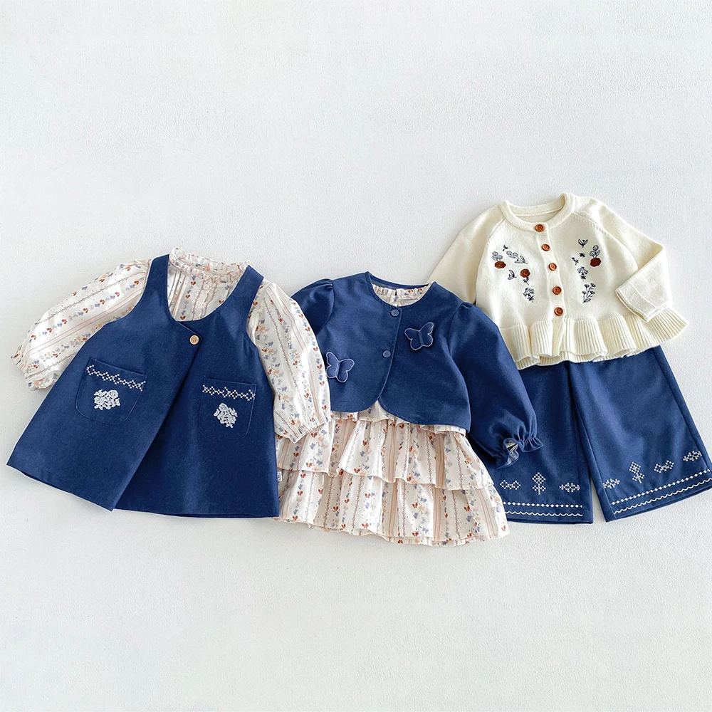 MILANCEL Kinderkleid Herbst 1-6T Süßes Blumenkleid für Mädchen Lose Kinderkleidung Koreanische Version Mädchen Prinzessinnenkleid – Detail 7