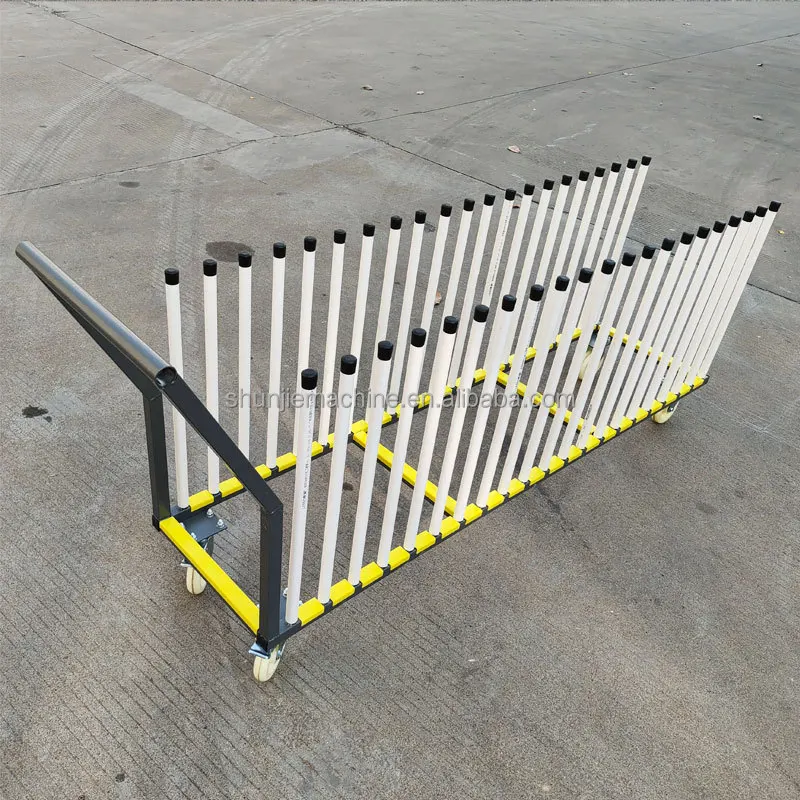 ที่กําหนดเอง 20 ชั้น Cargo Storage Rack แผงหน้าต่างกระจกแผ่น Sorting Moving Trolley