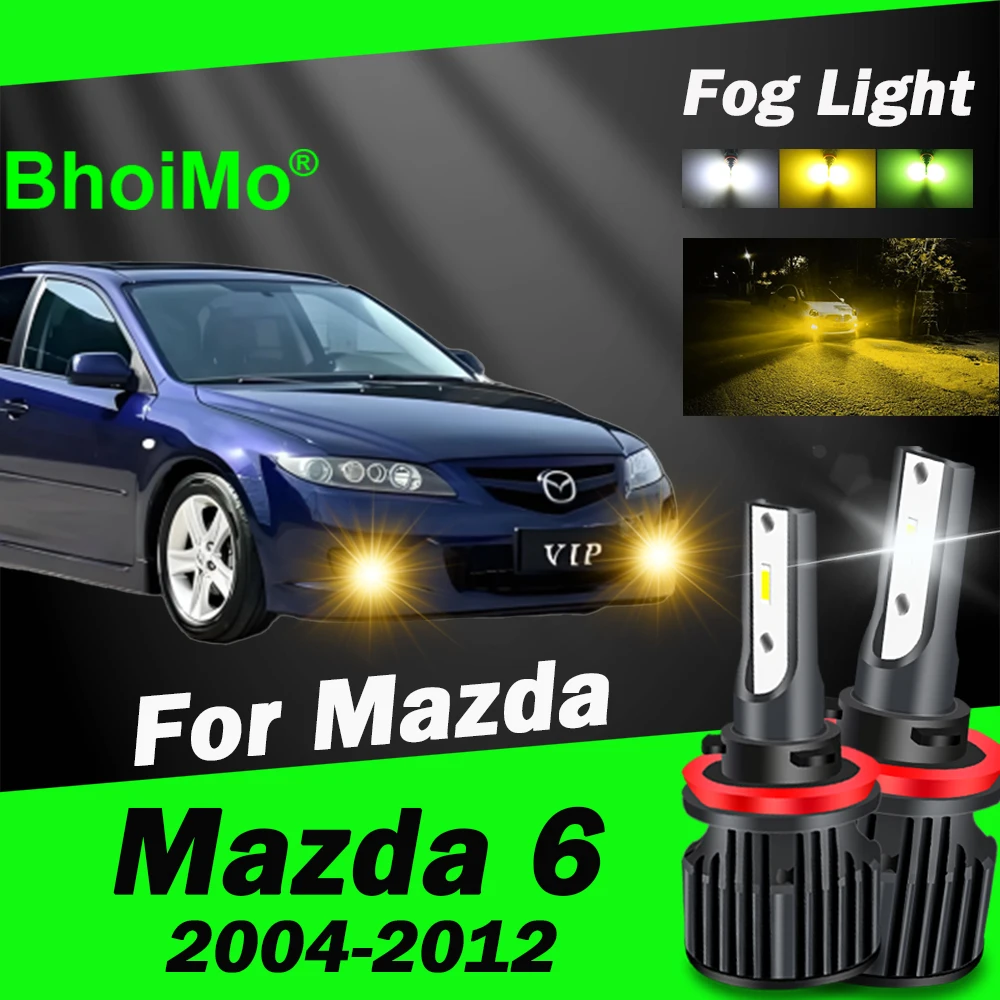 

BhoiMo Front Fog Light Lamp For Mazda 6 2004 2012 Led Bulb Mazda6 2005 2006 2007 2008 2009 2010 2011
