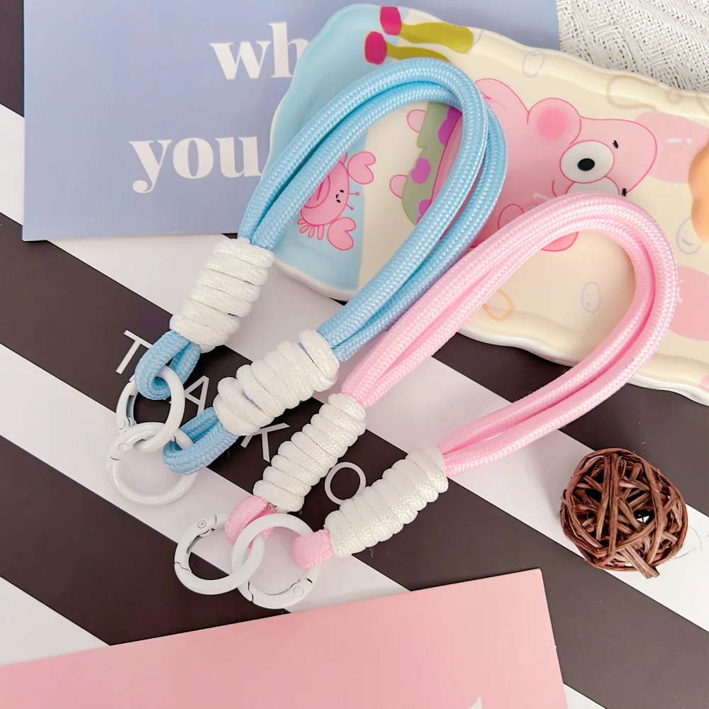 Anti-Loss Pendant Lightweight Fashion Mobile Lanyard Braid Rope Keychain Unique Wrist Strap Keychain For Car Key Holder Phones