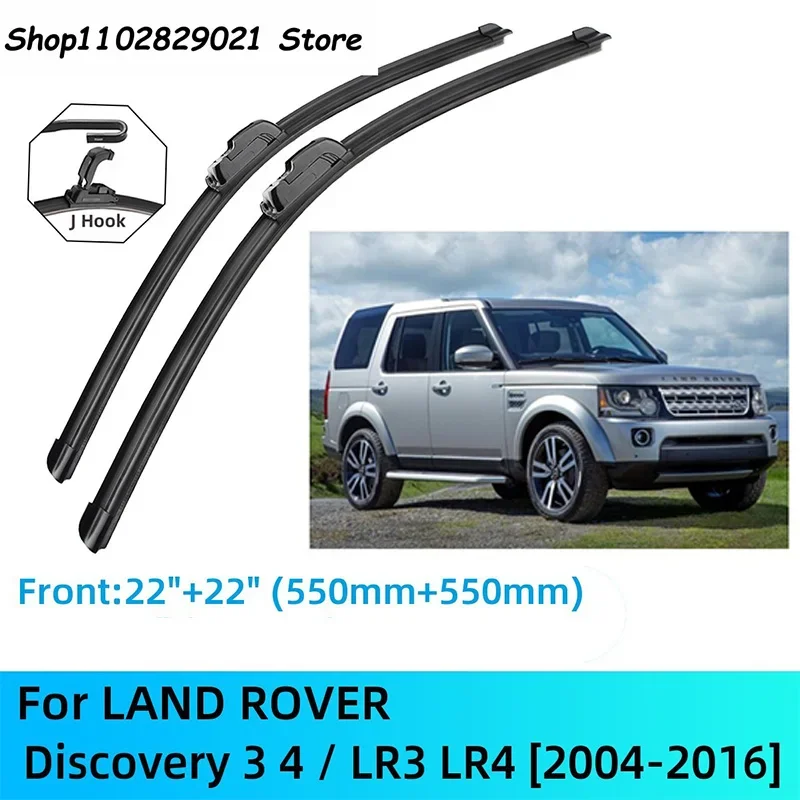 

For LAND ROVER Discovery 3 4 / LR3 LR4 Front Rear Wiper Blades Brushes Cutter Accessories J U Hook 2004-2016 2004 2005 2006 2007