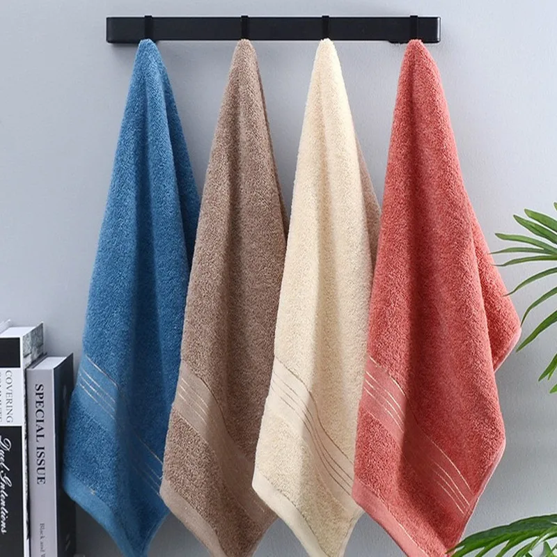 1PCS 33cmX73cm Blue Brown Red Yellow Thickened Pure Cotton Household Daily Necessities Bathroom Towels