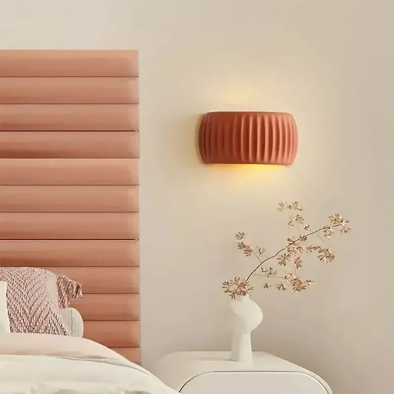 Imagem -06 - Nordic Led Resin Stripe Wall Lamp Luz para Quarto Cabeceira Corredor Corredor Sala de Estar Sofá Backwall Escada Iluminação Decorativa