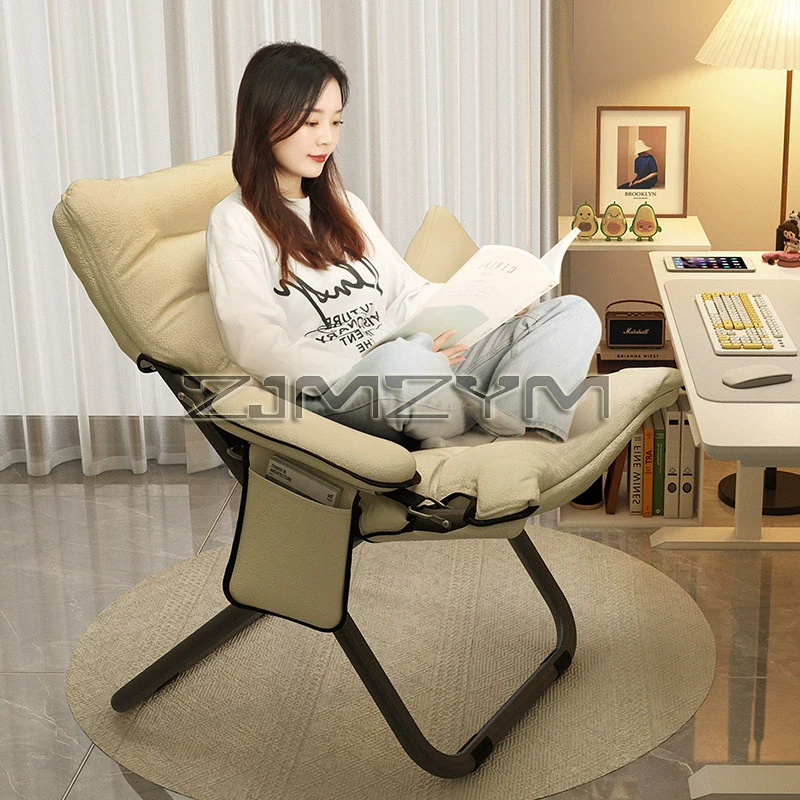 

Folding Recliner Student Dormitory Computer Lounge Chair Home Bedroom Lazy Person Small Sofa Balcony Single Leisure Chair