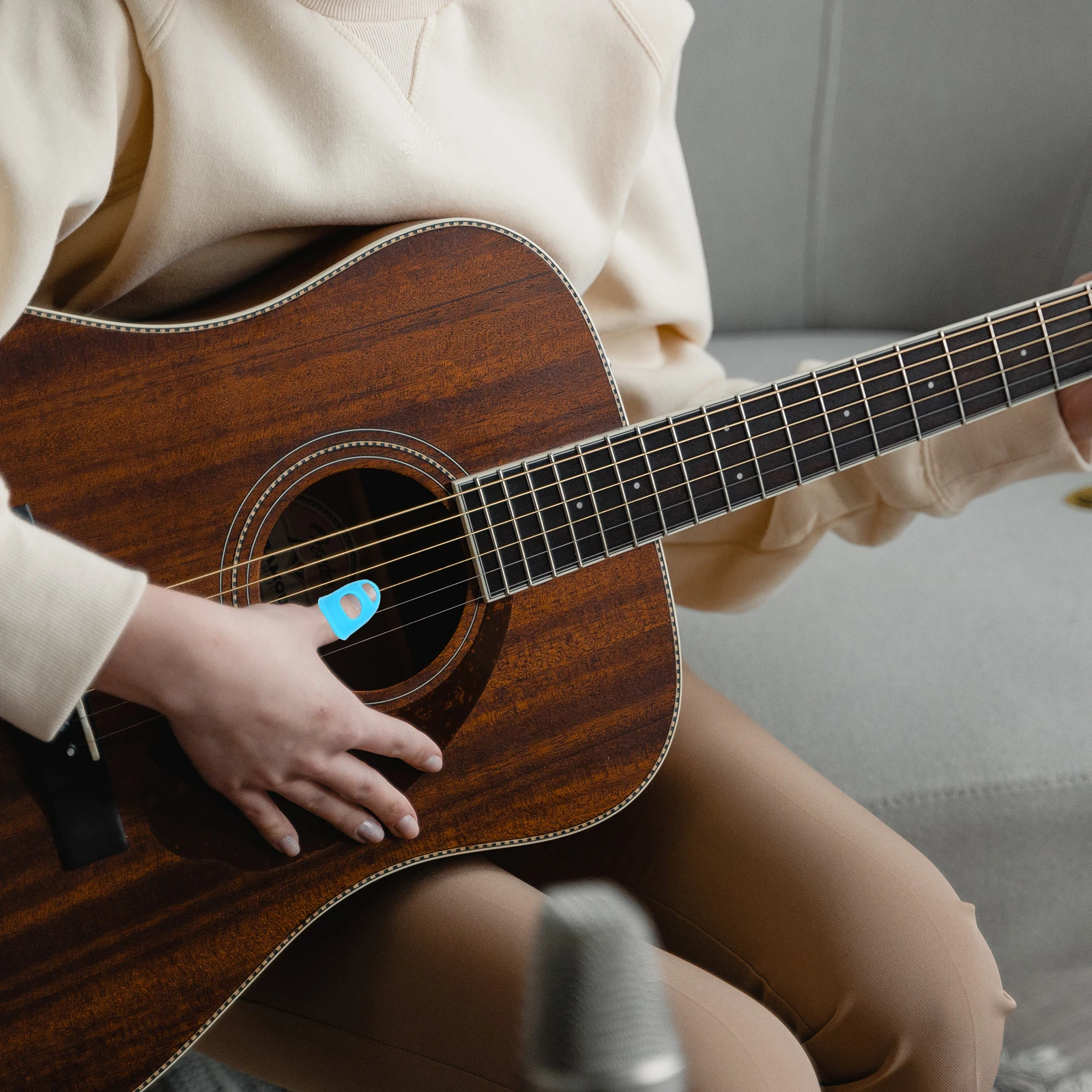 

10pcs Silicone Guitar Fingertip Protectors Finger Guards For Ukulele Beginners Xs Size Skin-Friendly No Smell High Flexibility