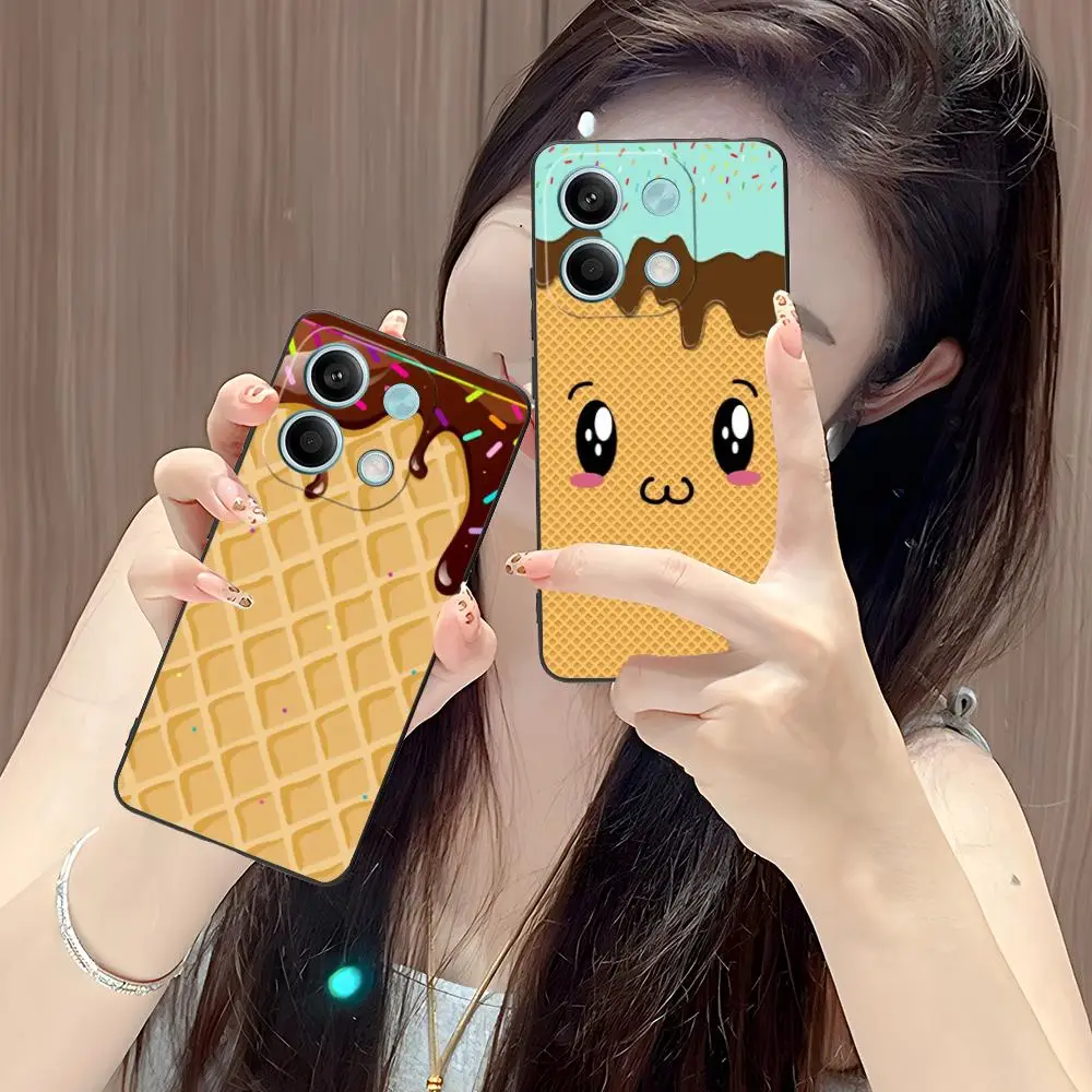 

Чехол для телефона с изображением вкусных вафель для POCO F7 F6 F5 F4 F3 F2 Pro GT C75 C71 C65 C61 C40 Pro Ultra, с ярким принтом