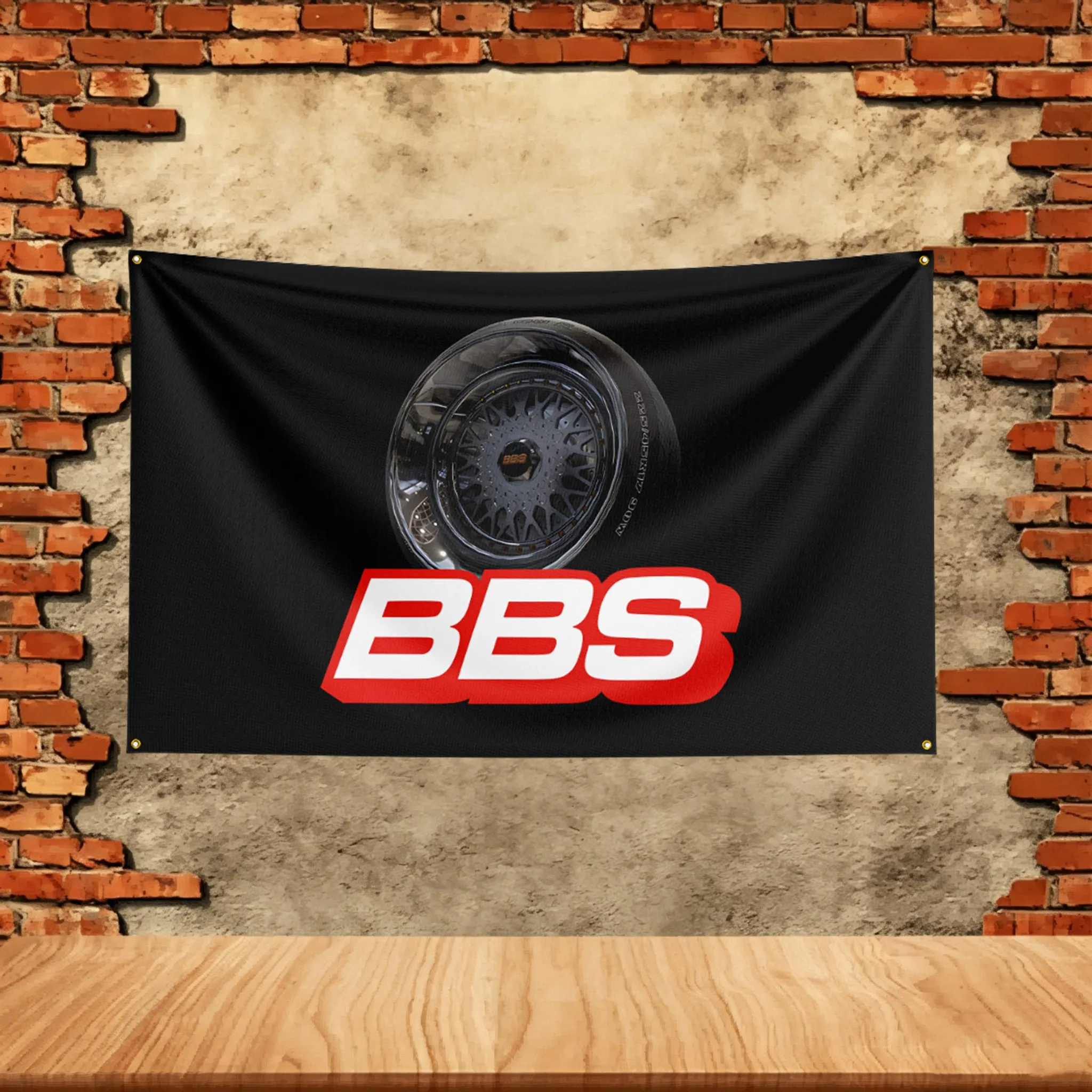 Car Parts Flag 3x5ft for B-BBS Fans Banner Custom any Image Garage Bedroom Living Room Dorm Wall Hanging Decor Tapestry