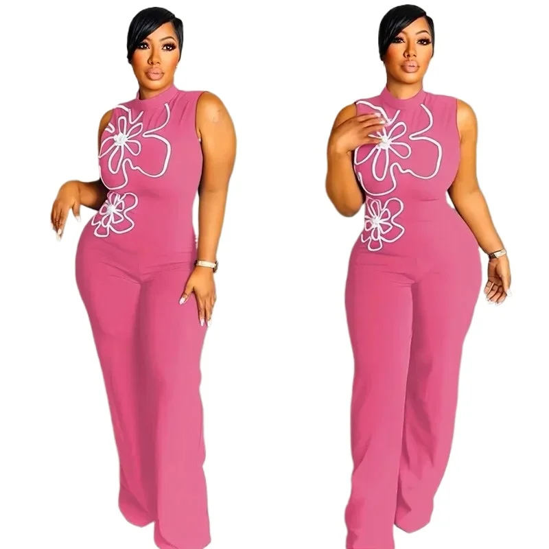 

Dashiki African Clothes for Women Summer Elegant African Sleeveless Polyester O-neck Party Evening Long Jumpsuit 2025