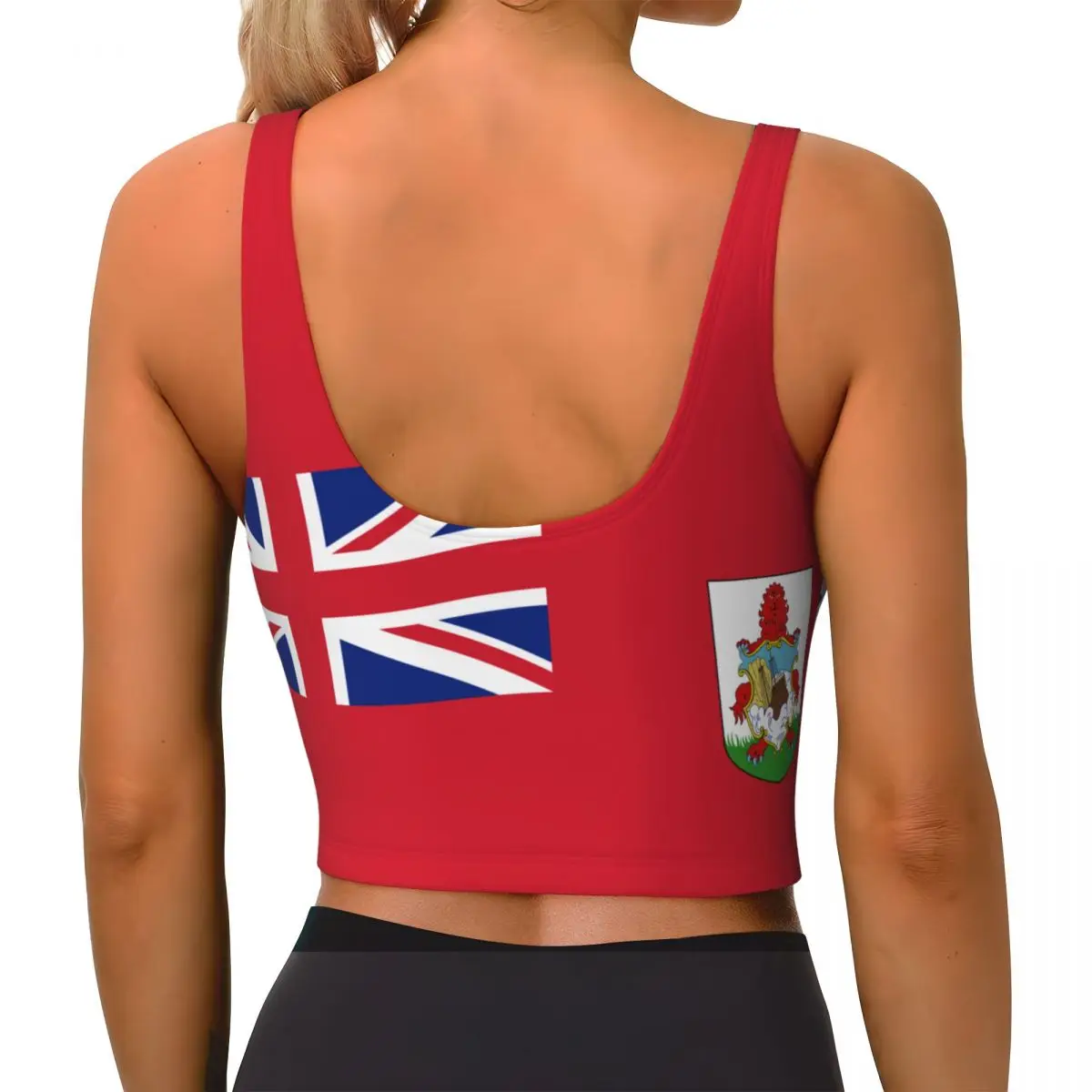 Sports Bra Women Running Yoga Clothes Vest Flag-of-bermuda-1910-Flag Of Bermuda 1910-1999 Gathering Fitness Vest