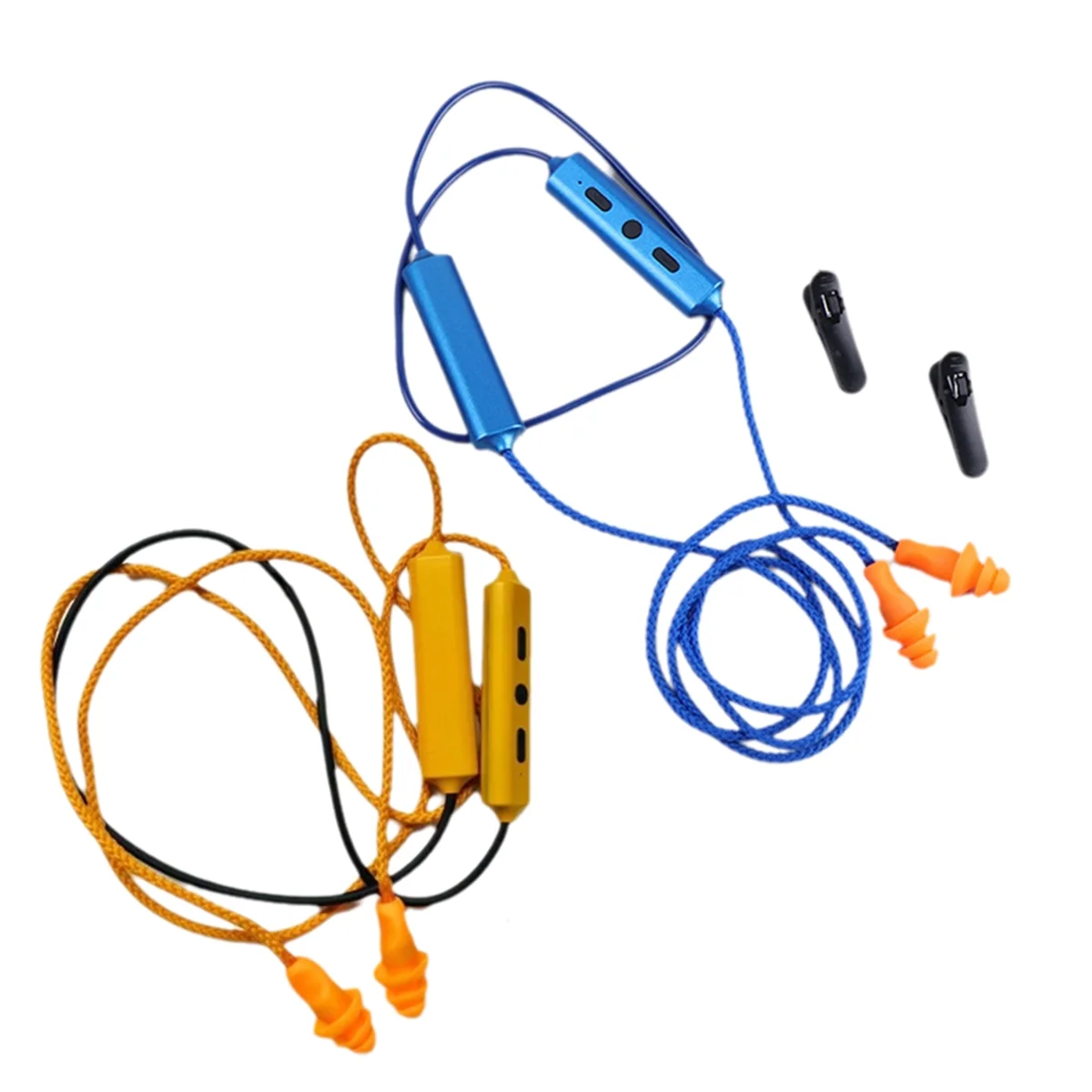 LSJD Ear Plugs Bluetooth Earphone for Work, Noise Suppression, Hearing Protection,Construction Sites, Noisy Places Orange