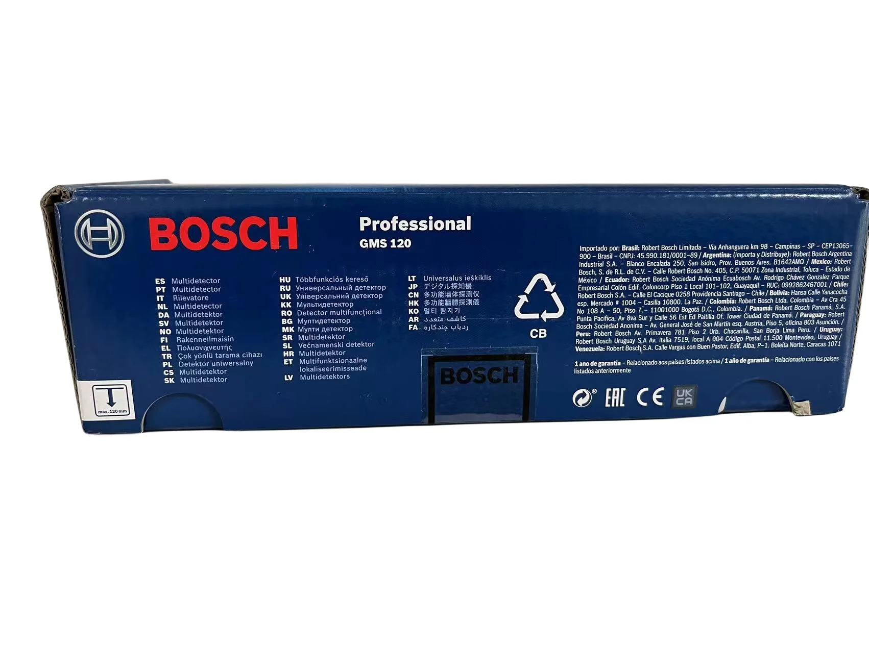 BOSCH GMS120 Wall detector to detect metal steel wire measuring tool Professional Measuring Wire / Wood / Copper / Metal