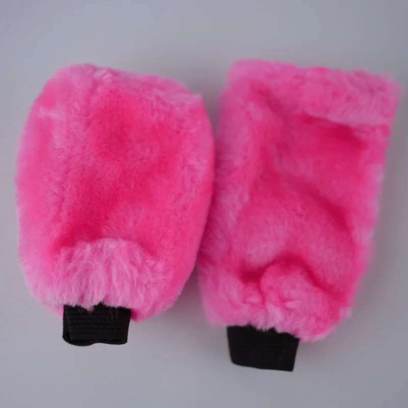 Warm Plush Car Shift Lever And Hand Brake Cover Set round Gear Shift Cover Suitable for Autumn And Winter Two-Piece Set