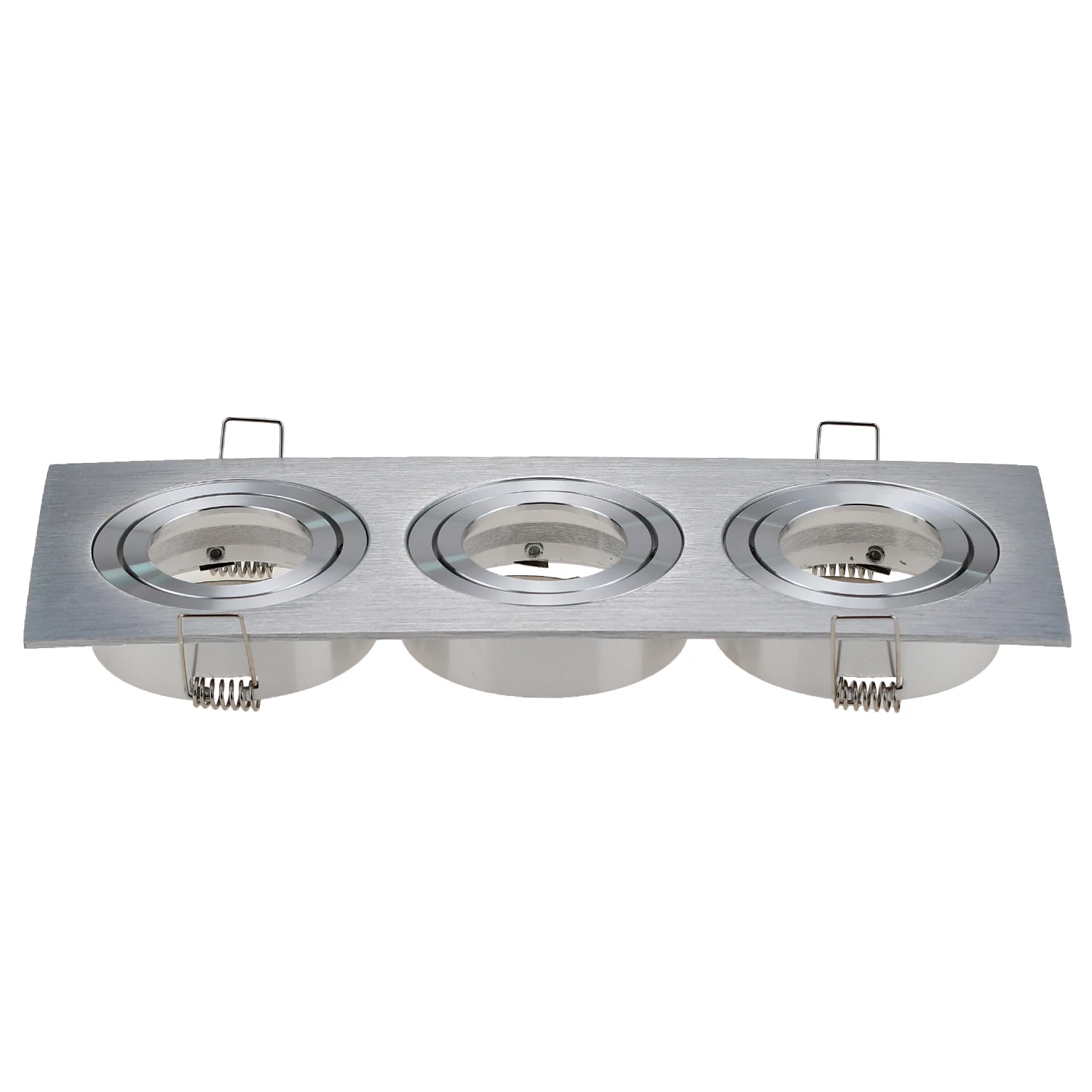 Gu10 Geslepen Gat 250*85Mm Lamp Downlights Flush Mount Licht Plafond Drievoudige Kop Aluminium Vierkante Plafondlampen