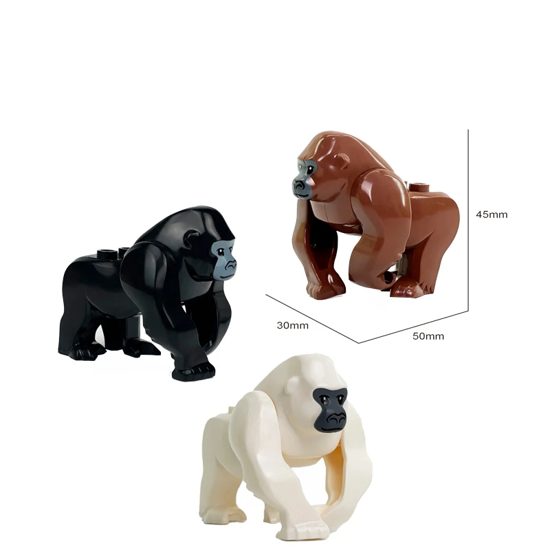 動物ビルディングブロック動物園オーシャンシリーズ象パンダワニキリンイルカヒョウオオカミ MOC 組み立てレンガ子供のおもちゃギフト